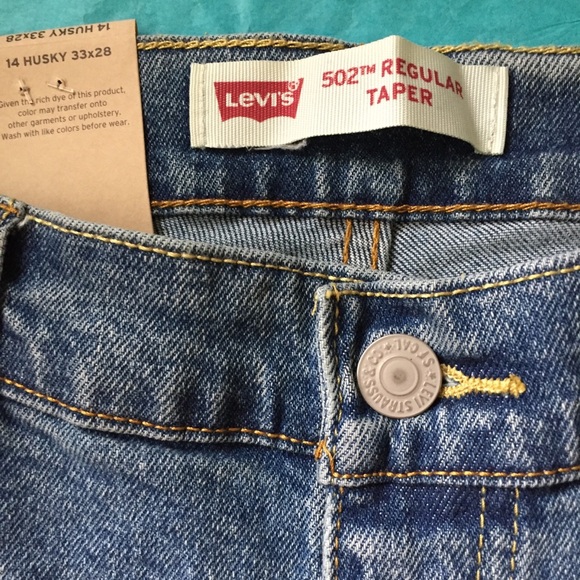 Levis 502 Regular Taper Camo Patch Jeans W33 X L28 - Picture 4 of 8